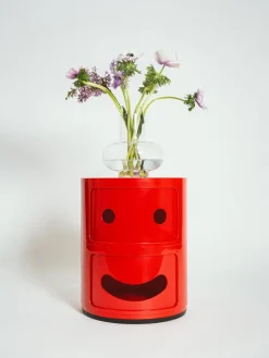 Kartell Componibili Smile förvaringsmöbel 1, 2 fack, röd