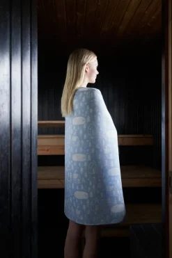 Kauniste Sauna badlakan, ljusblå