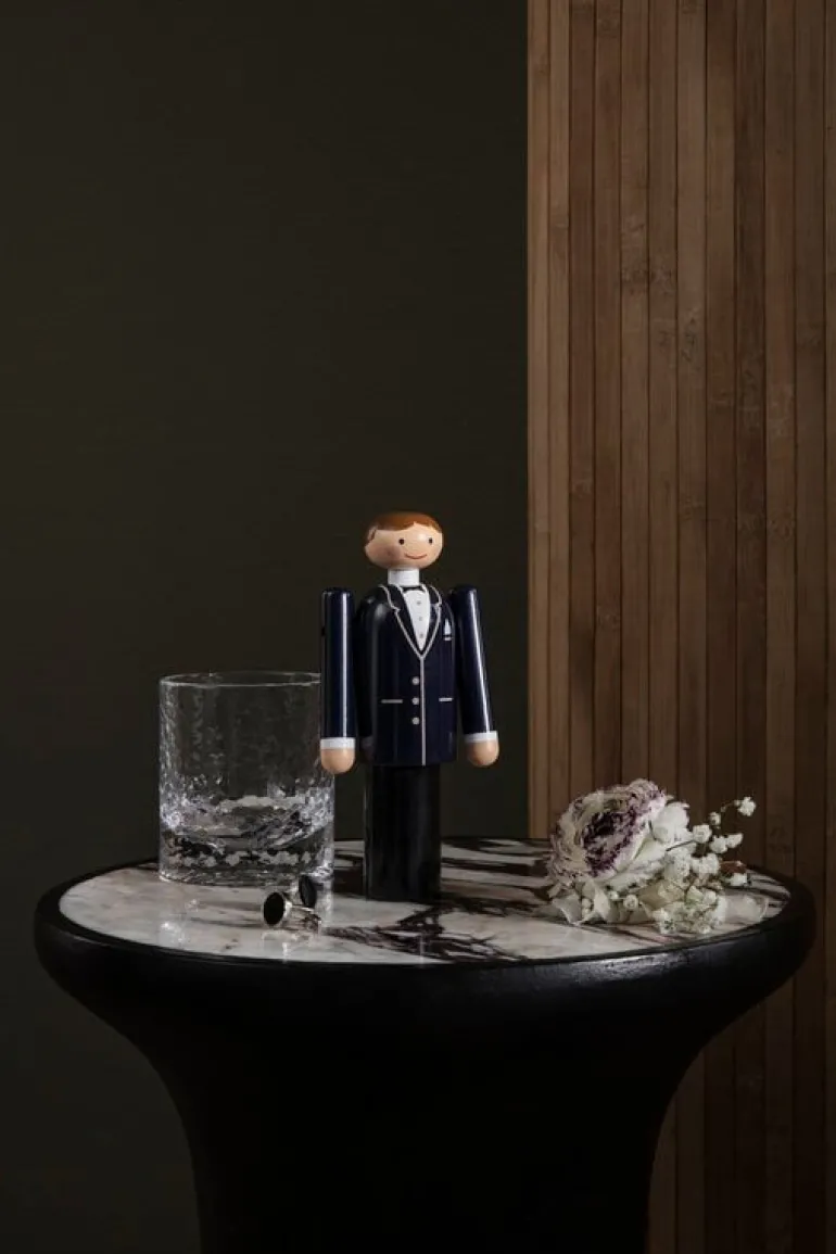 Kay Bojesen Denmark Brudgum, blå - svart - vit