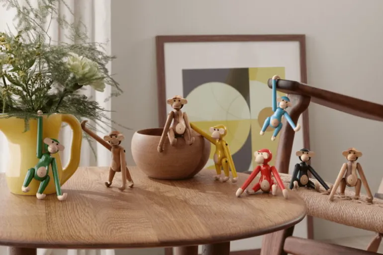 Kay Bojesen Denmark Träapa, mini, vintagegul