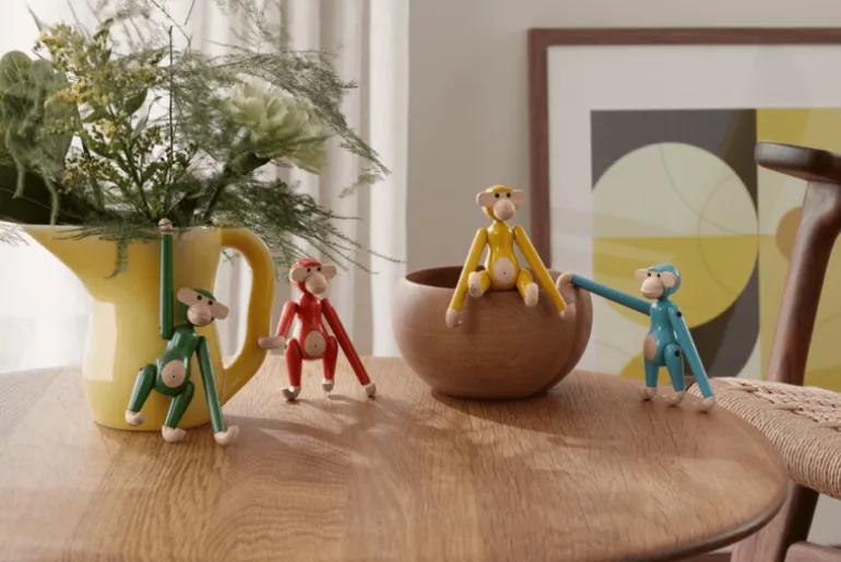 Kay Bojesen Denmark Träapa, mini, vintagegul