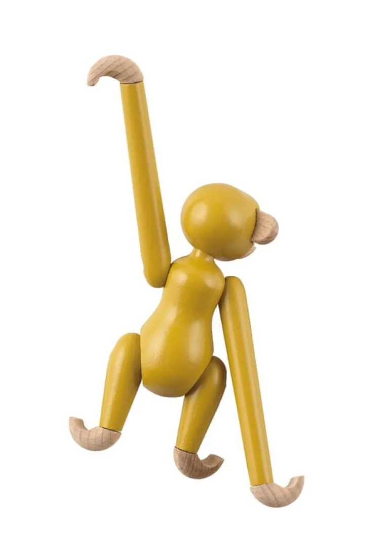 Kay Bojesen Denmark Träapa, mini, vintagegul