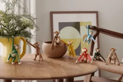 Kay Bojesen Denmark Träapa, mini, vintageblå