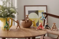 Kay Bojesen Denmark Träapa, mini, vintageröd