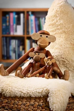 Kay Bojesen Denmark Wooden Monkey, stor, teak