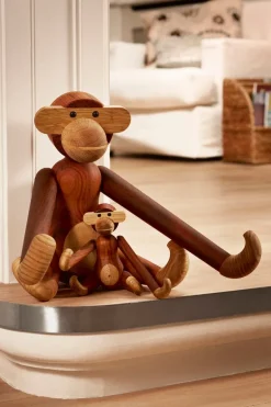 Kay Bojesen Denmark Wooden Monkey, stor, teak