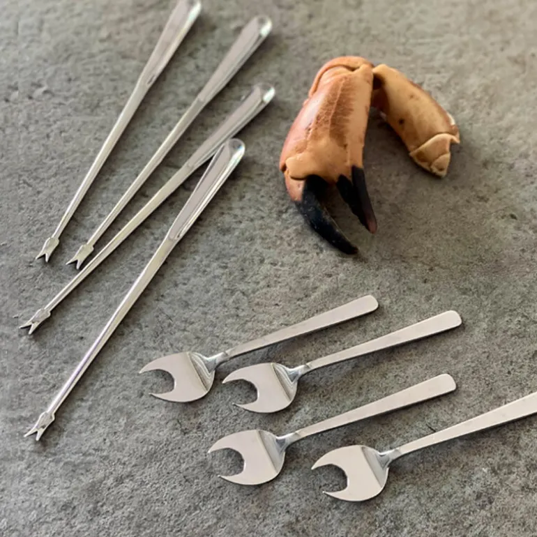 Kay Bojesen Grand Prix skaldjursset, 8 delar, polerat rostfritt stål