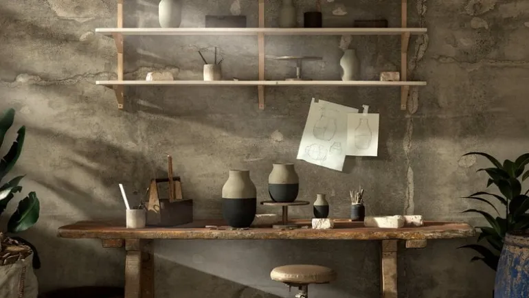 Kähler Omaggio Circulare vas, 31 cm, grå - antracit