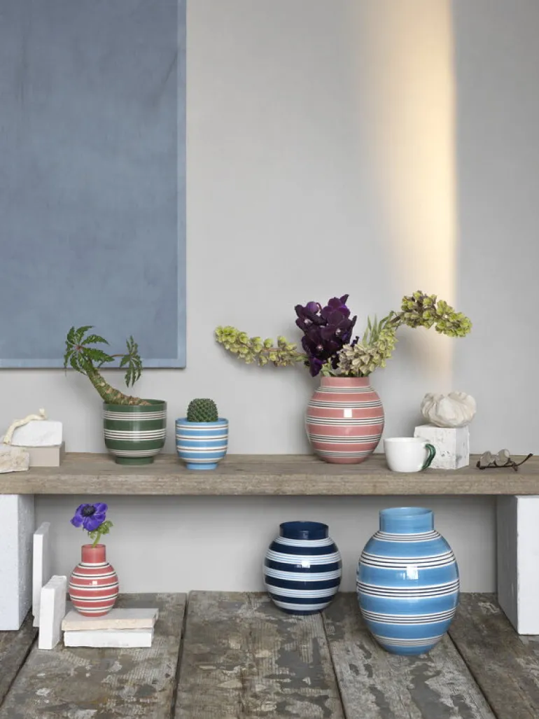 Kähler Omaggio Nuovo blomkruka, 12 cm, blå