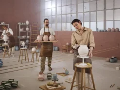 Kähler Omaggio Nuovo blomkruka, 12 cm, blå