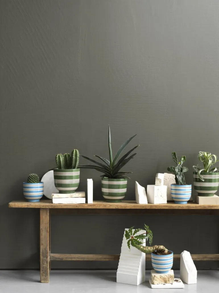 Kähler Omaggio Nuovo blomkruka, 12 cm, blå