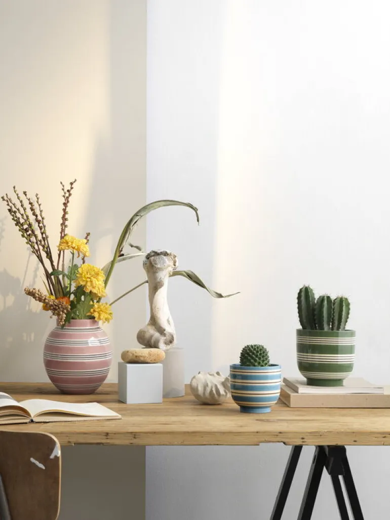 Kähler Omaggio Nuovo blomkruka, 12 cm, blå