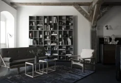 Klassik Studio Cube bord, såpad ek - rökfärgat glas