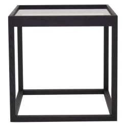 Klassik Studio Cube bord, svart - rökfärgat glas