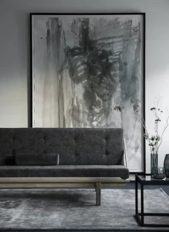 Klassik Studio Cube bord, svart - rökfärgat glas