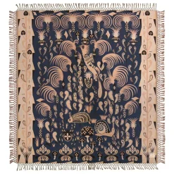 Klaus Haapaniemi & Co. Bird filt, 180 x 200 cm, koboltblå