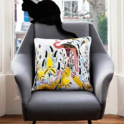 Klaus Haapaniemi & Co. Crane kuddfodral, linne - bomull, grå