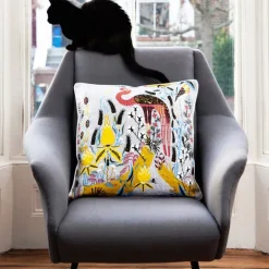 Klaus Haapaniemi & Co. Crane kuddfodral, linne - bomull, grön