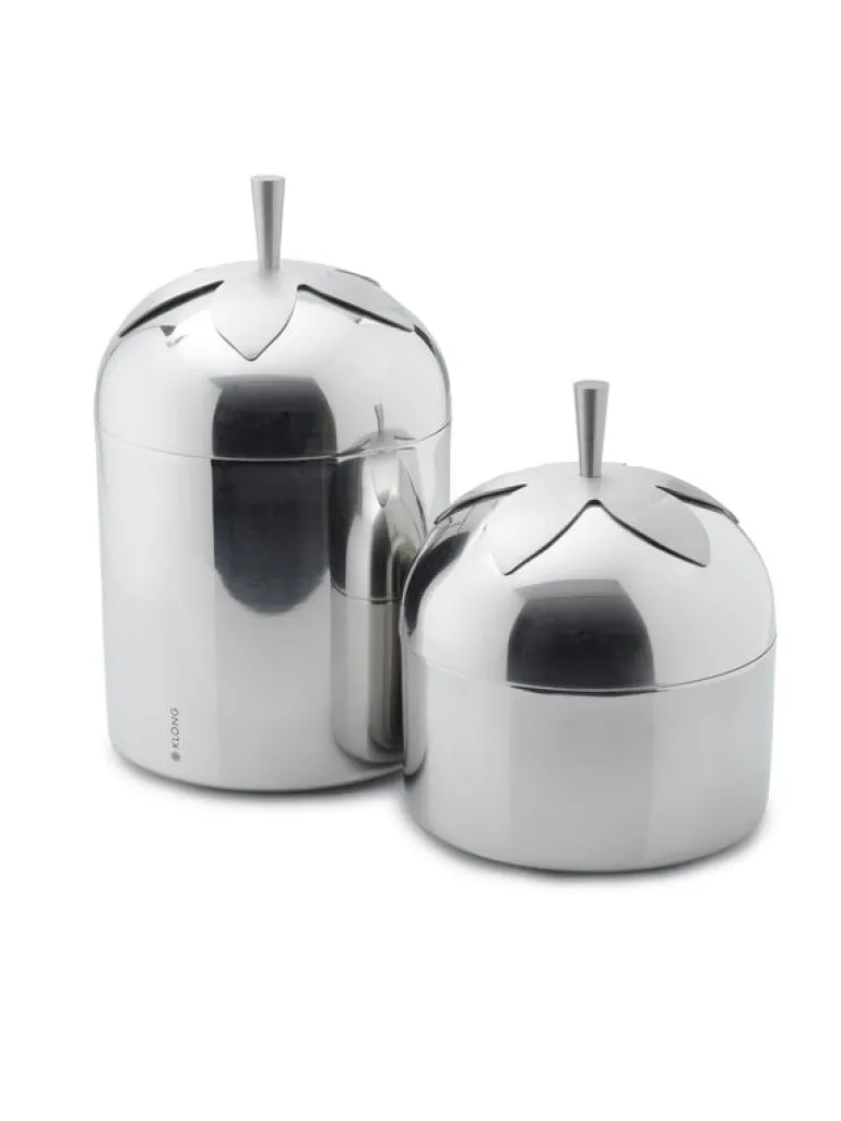 Klong Blad burk, stor, rostfritt stål