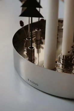 Klong Jubel adventsljusstake/vas, rostfritt stål