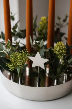 Klong Jubel adventsljusstake/vas, rostfritt stål