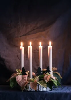 Klong Jubel adventsljusstake/vas, rostfritt stål