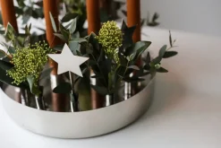 Klong Jubel adventsljusstake/vas, rostfritt stål