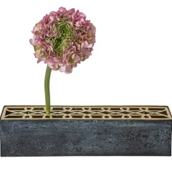 Klong Äng vas, rektangulär, mässing