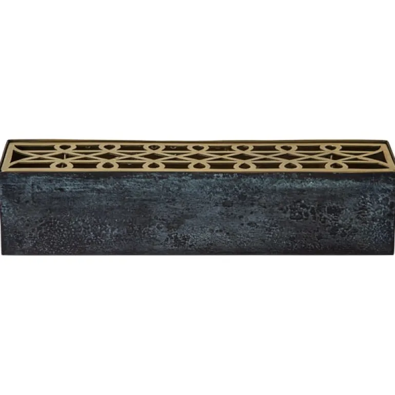 Klong Äng vas, rektangulär, mässing