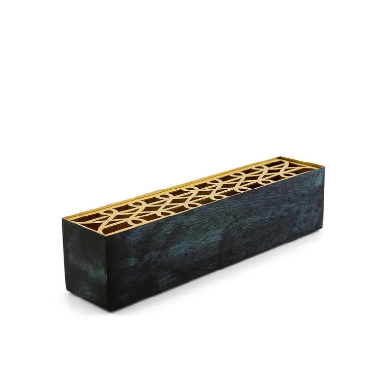 Klong Äng vas, rektangulär, mässing