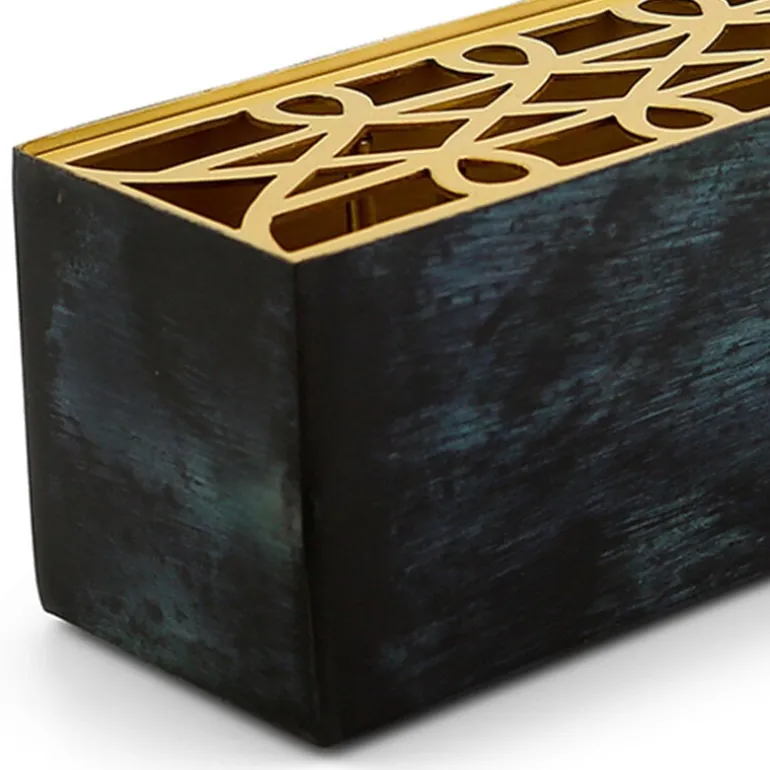 Klong Äng vas, rektangulär, mässing