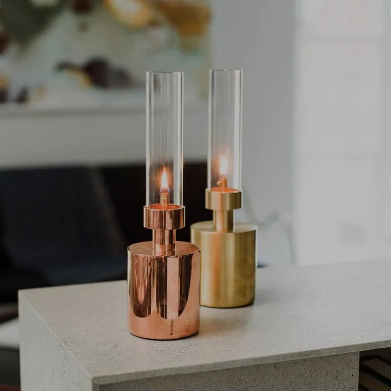 Klong Patina oljelampa, mini, koppar