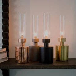 Klong Patina oljelampa, mini, koppar