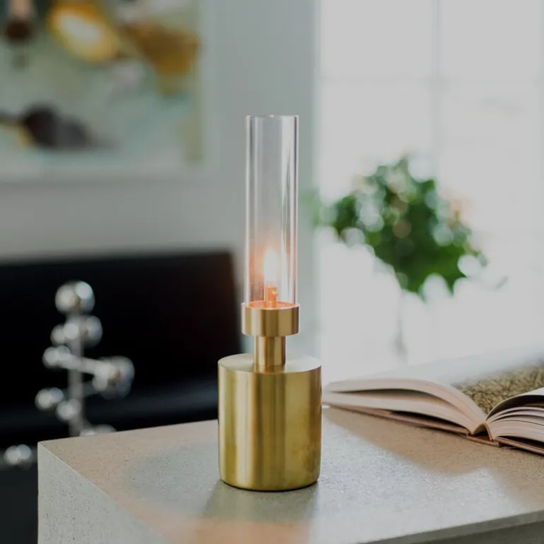 Klong Patina oljelampa, mini, mässing