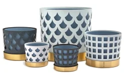 Klong Trio blomkruka, blue square