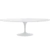 Knoll Tulip matbord 198 cm, oval, vit marmor