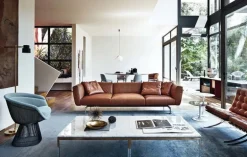 Knoll Tulip matbord 198 cm, oval, vit marmor