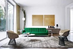 Knoll Tulip sidobord 51 cm, vit marmor