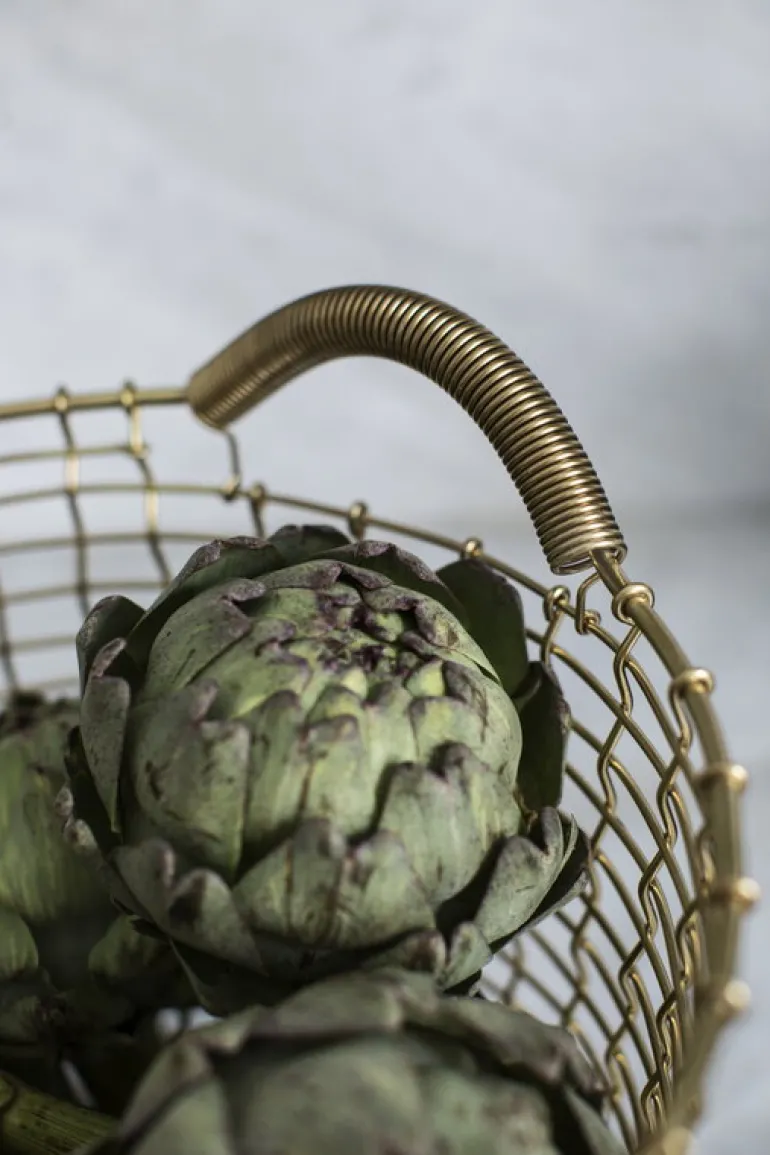 Korbo Bin 16 trådkorg, mässing