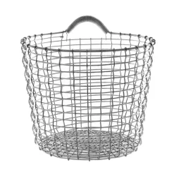 Korbo Wire Basket Bin 16, trådkorg, galvaniserad