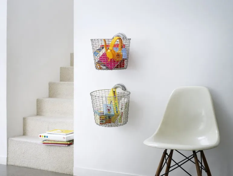 Korbo Wire Basket Bin 16, trådkorg, galvaniserad