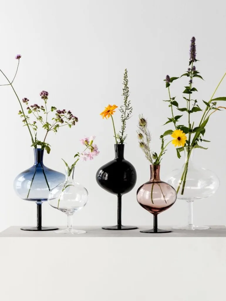 Kosta Boda Bod flaska, 230 mm, vinröd - kork