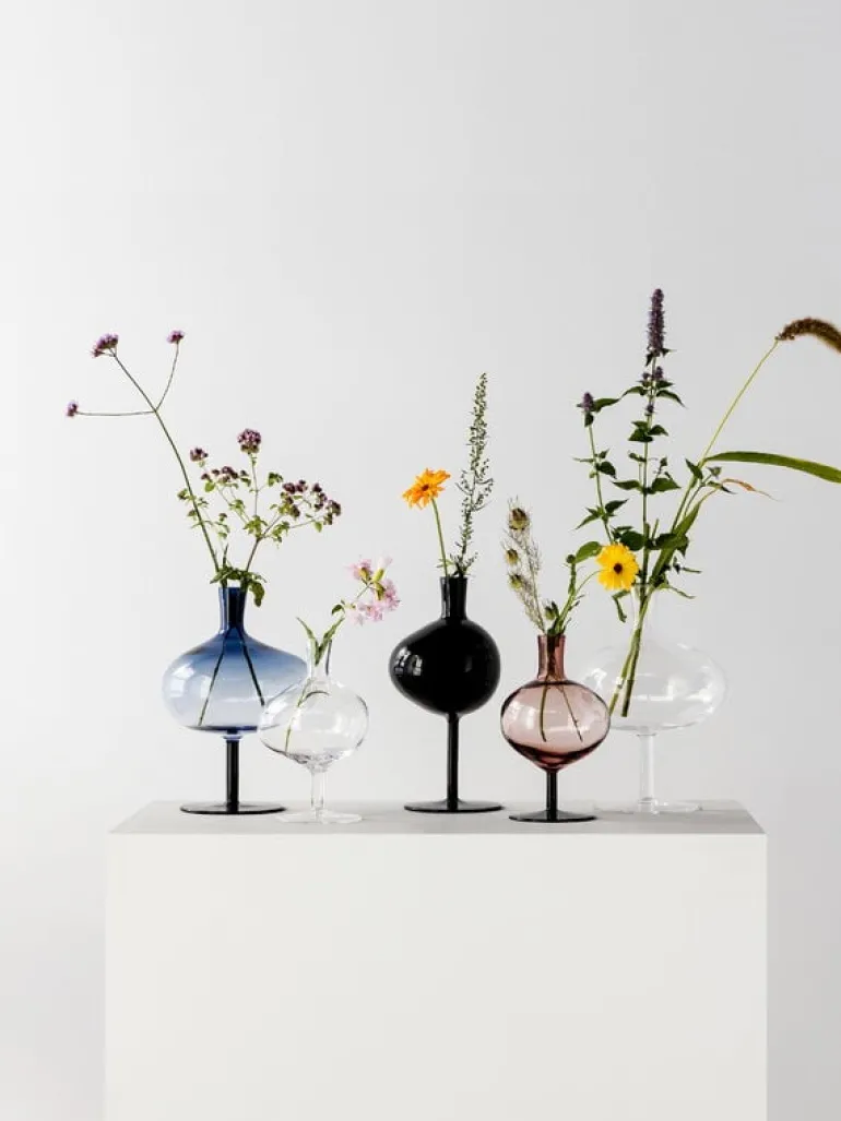 Kosta Boda Bod flaska, 230 mm, vinröd - kork