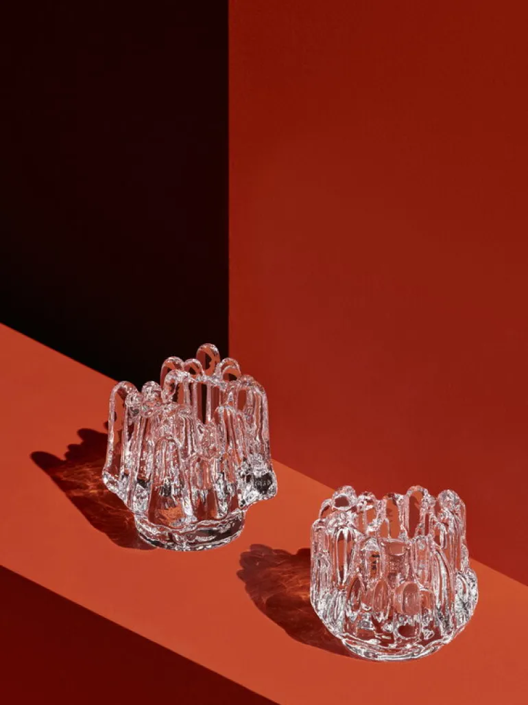 Kosta Boda Polar ljuslykta, 86 mm, genomskinlig