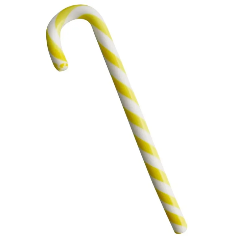 Kosta Boda Polka polkagris i glas, 170 mm, vit - gul