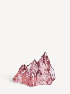Kosta Boda The Rock ljuslykta, 91 mm, rosa