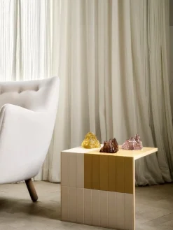 Kosta Boda The Rock ljuslykta, 91 mm, rosa