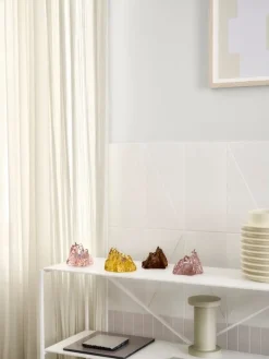 Kosta Boda The Rock ljuslykta, 91 mm, rosa