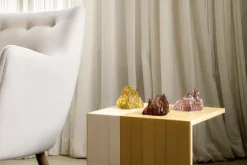 Kosta Boda The Rock ljuslykta, 91 mm, rosa