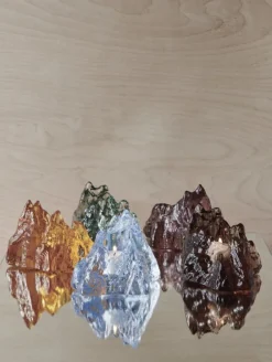 Kosta Boda The Rock ljuslykta, 91 mm, isblå